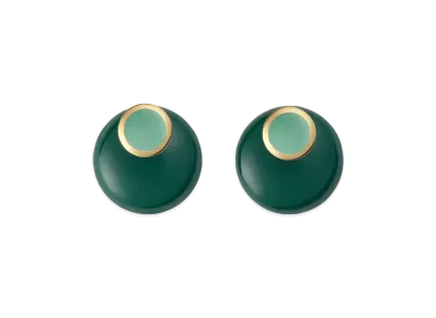 Bottega Veneta Concave Earrings "Siren/Petrol"