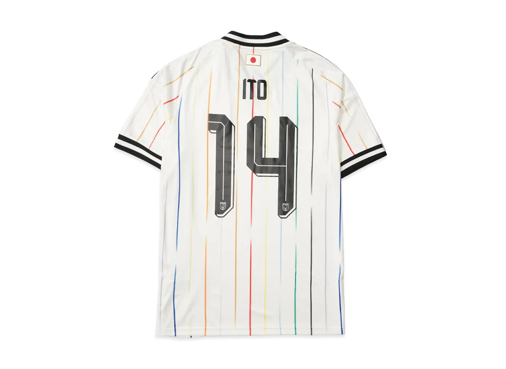 アディダス サッカー 日本代表 2026 アウェイ レプリカ ユニフォーム #14 伊東純也 "オフホワイト/ブラック"
