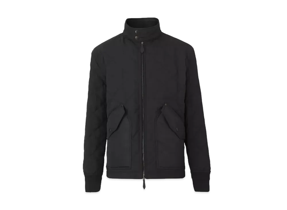 Burberry Men's Quilted Thermoregulated Harrington Jacket "Black"