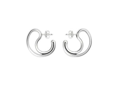 Bottega Veneta Frills Large Earrings "Silver"