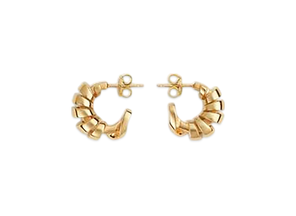 Bottega Veneta Twist Earrings "Yellow Gold"