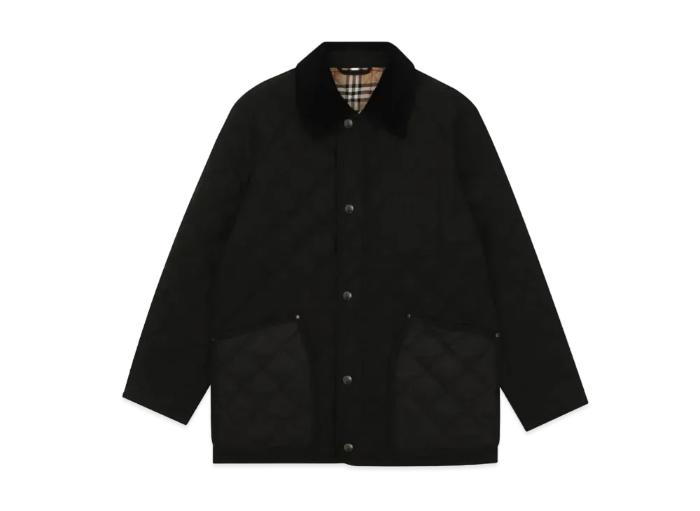 Burberry Men's Quilted Barn Jacket "Black"