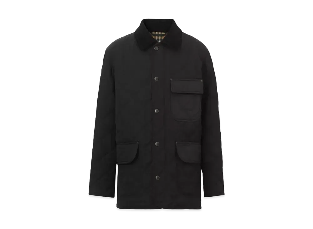 Burberry Men's Diamond Quilted Thermoregulated Field Jacket "Black"