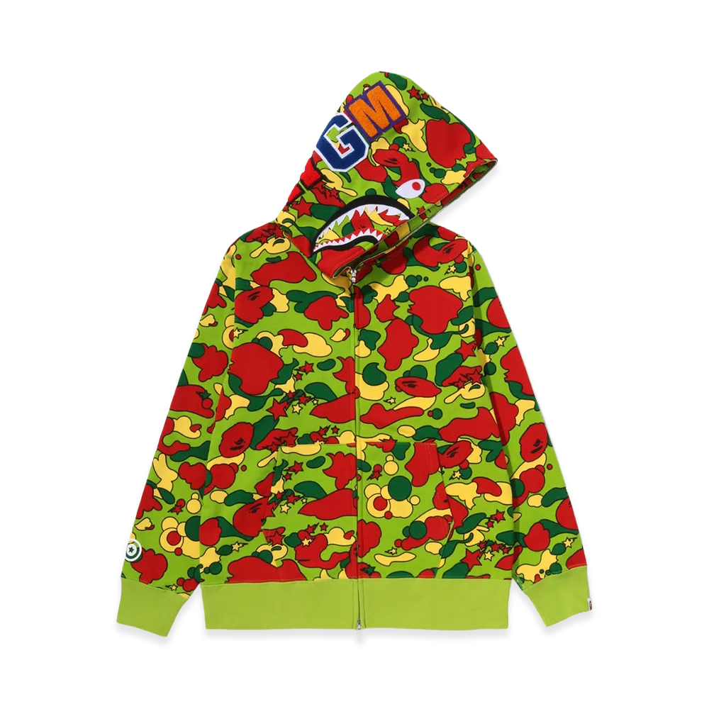 A BATHING APE Sta Camo Shark Full Zip Hoodie "Multi"