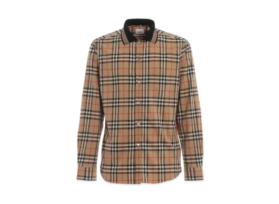 Burberry Men's Vintage Check Cotton Poplin Shirt "Archive Beige"