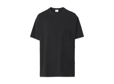 Burberry Men's Logo Embossed Cotton Oversized T-shirt "Black"