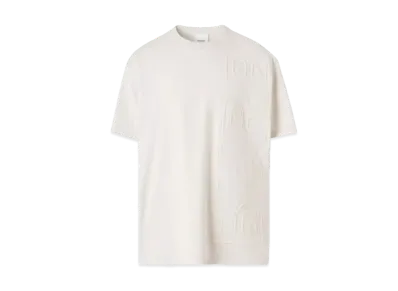 Burberry Men's Logo Embossed Cotton Oversized T-shirt "Parchment"