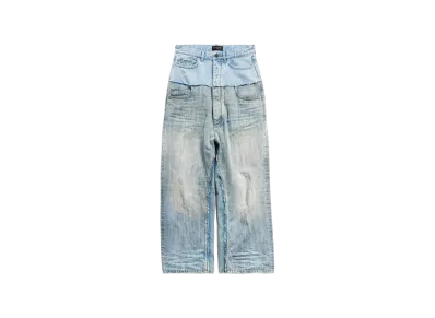 BALENCIAGA Cut-Up Baggy Pants "Blue"