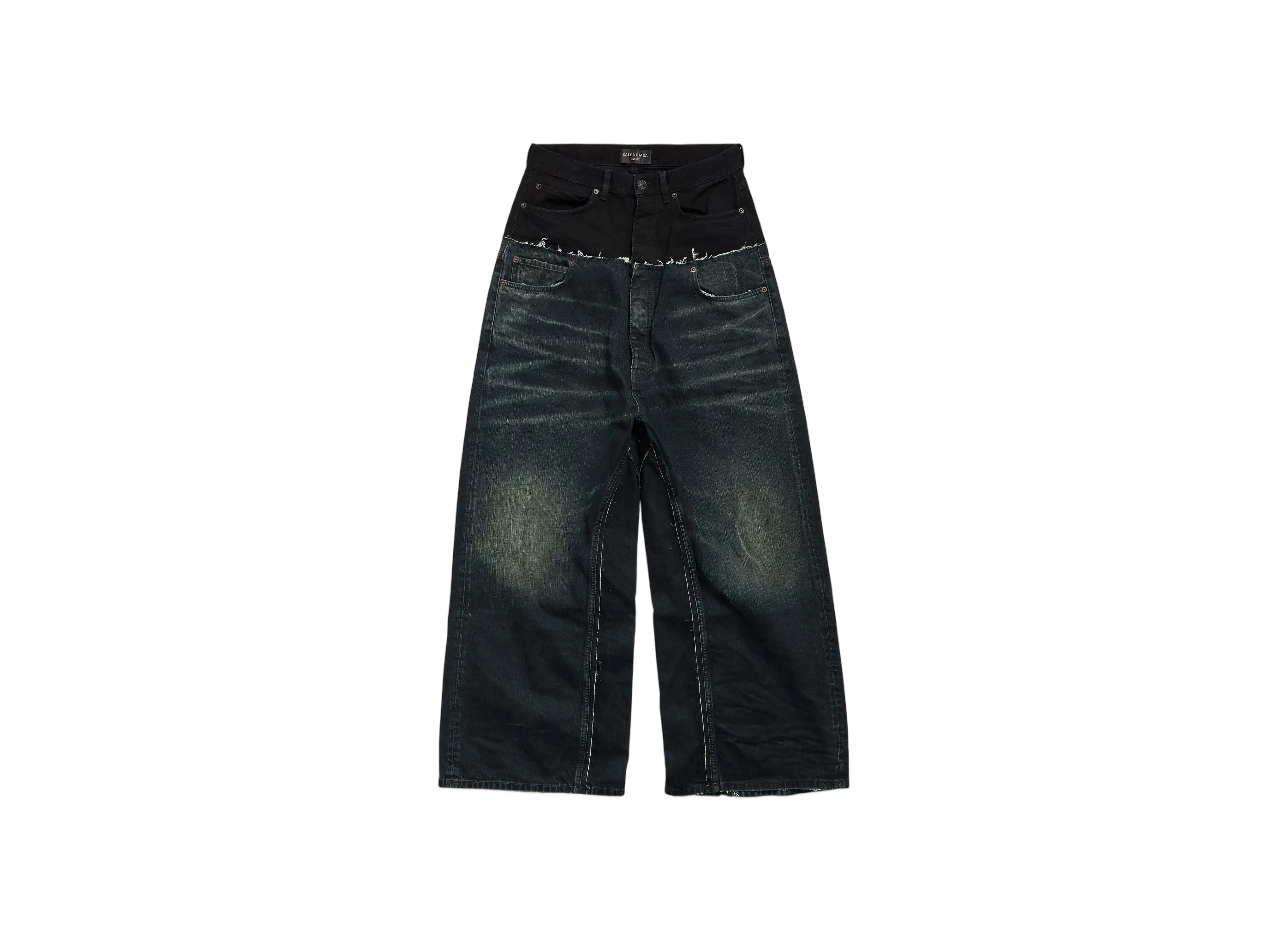 BALENCIAGA Cut-Up Baggy Pants "Black"