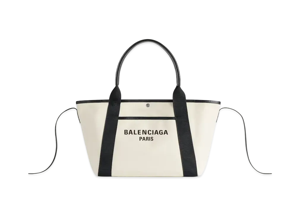 BALENCIAGA Biarritz Medium Tote Bag "Beige/Black"