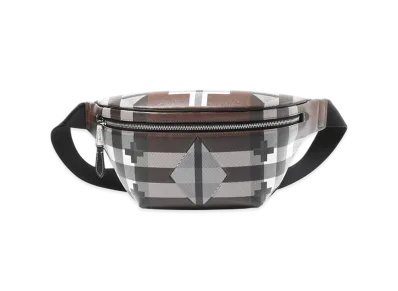 Burberry Cason Belt Bag "Dark Birch Brown/White"