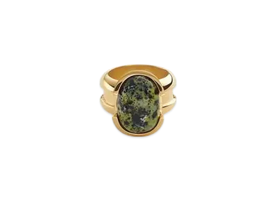 Bottega Veneta Ellipse Small Ceramic Ring "Yellow/Black/White"