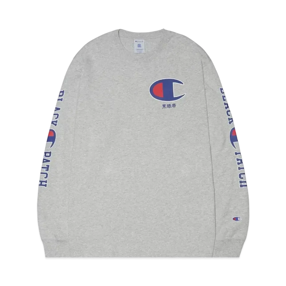 BlackEyePatch Champion Long Sleeve T-Shirts "Silver Gray"