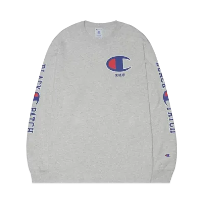BlackEyePatch Champion Long Sleeve T-Shirts "Silver Gray"