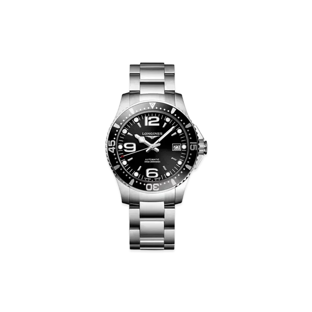 Longines Hydro Conquest 39.00mm "Black Sun Ray/Stainless Steel" L3.741.4.56.6