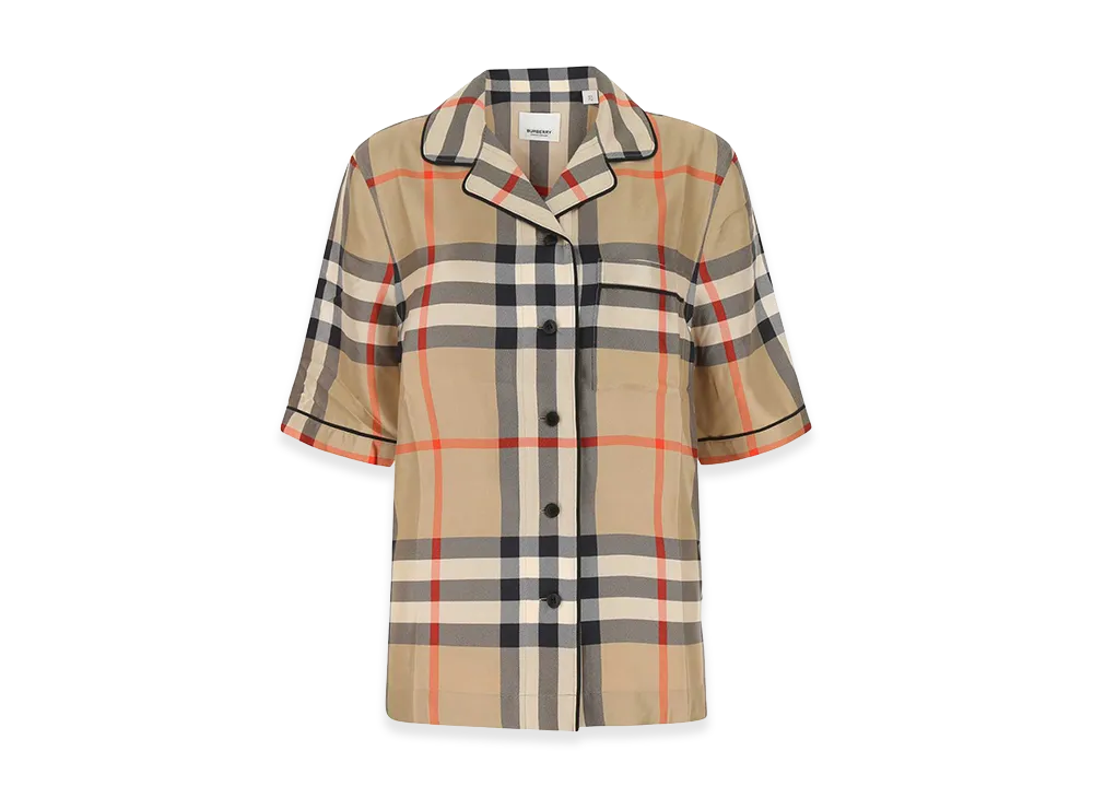 Burberry Women's Printed Satin Shirt "Checked"