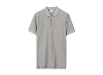 Burberry Men's Monogram Polo Shirt "Pale Grey Melange"
