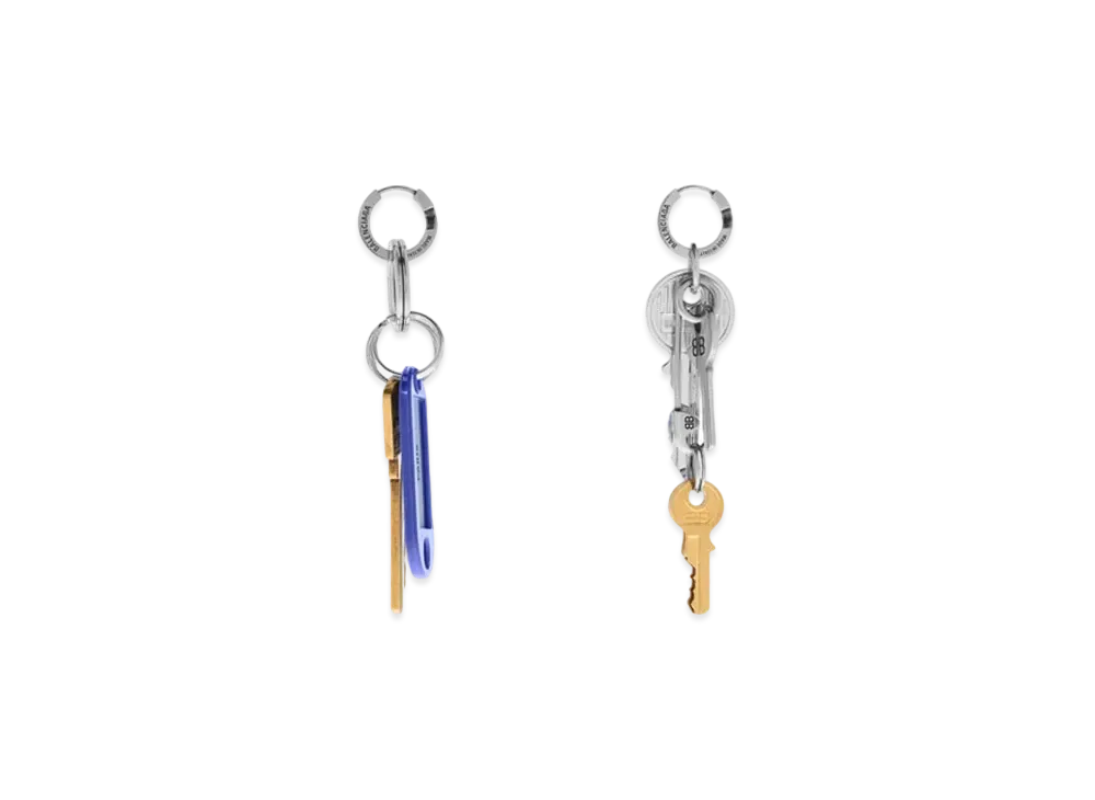 BALENCIAGA Old School Earrings "Silver"