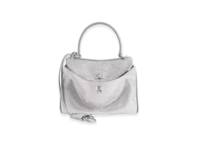 BALENCIAGA Rodeo Mini Handbag With Rhinestones "Grey"