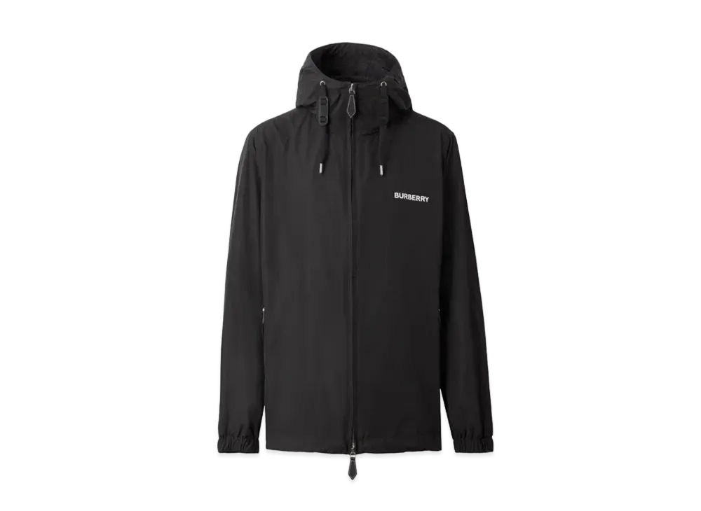 Burberry Men's Horseferry Square Print Lightweight Hooded Jacket "Black"
