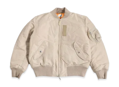 Burberry Back Logo Padded Bomber Jacket "Beige"