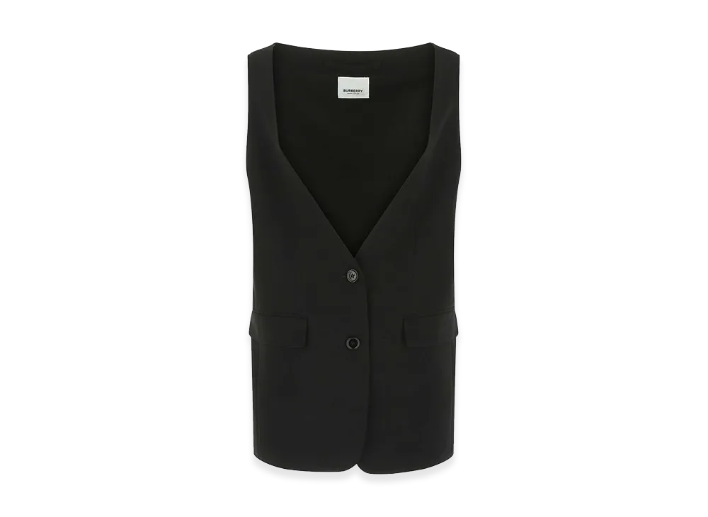 Burberry Women's Silk Oversize Vest "Black"