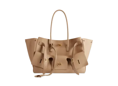 BALENCIAGA Bel Air Medium Carry All Bag "Latte"