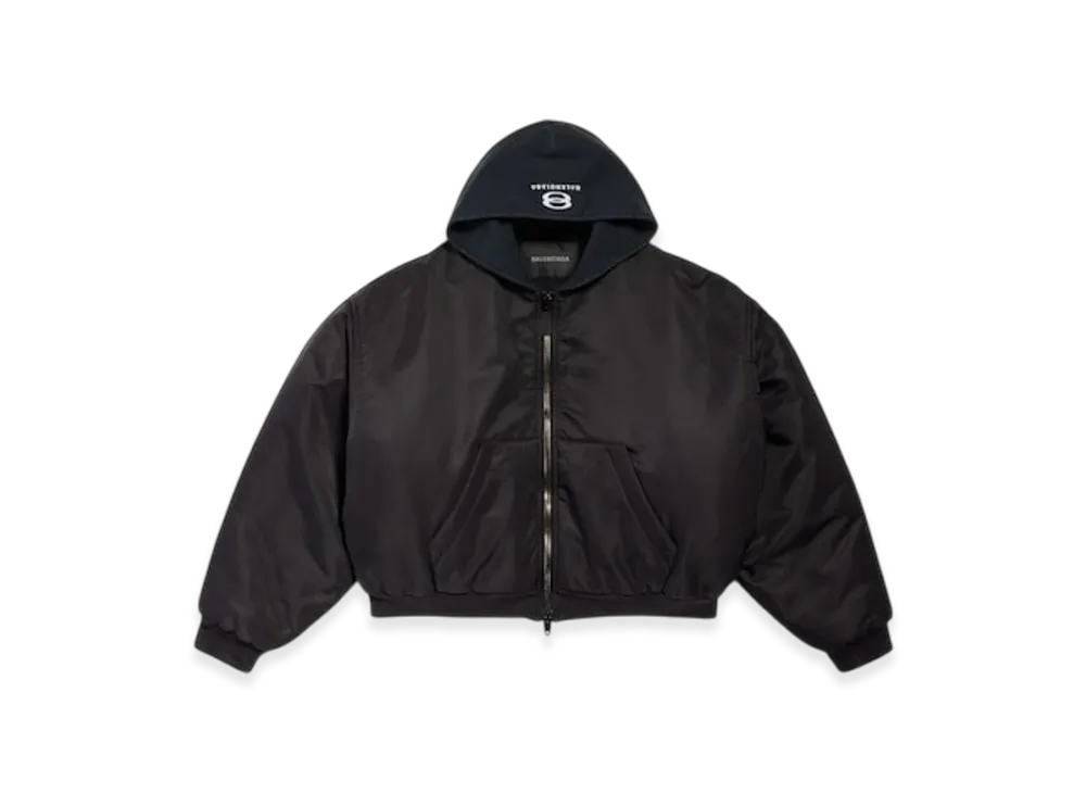 BALENCIAGA Hooded Bomber "Black"