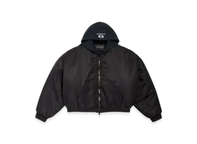 BALENCIAGA Hooded Bomber "Black"