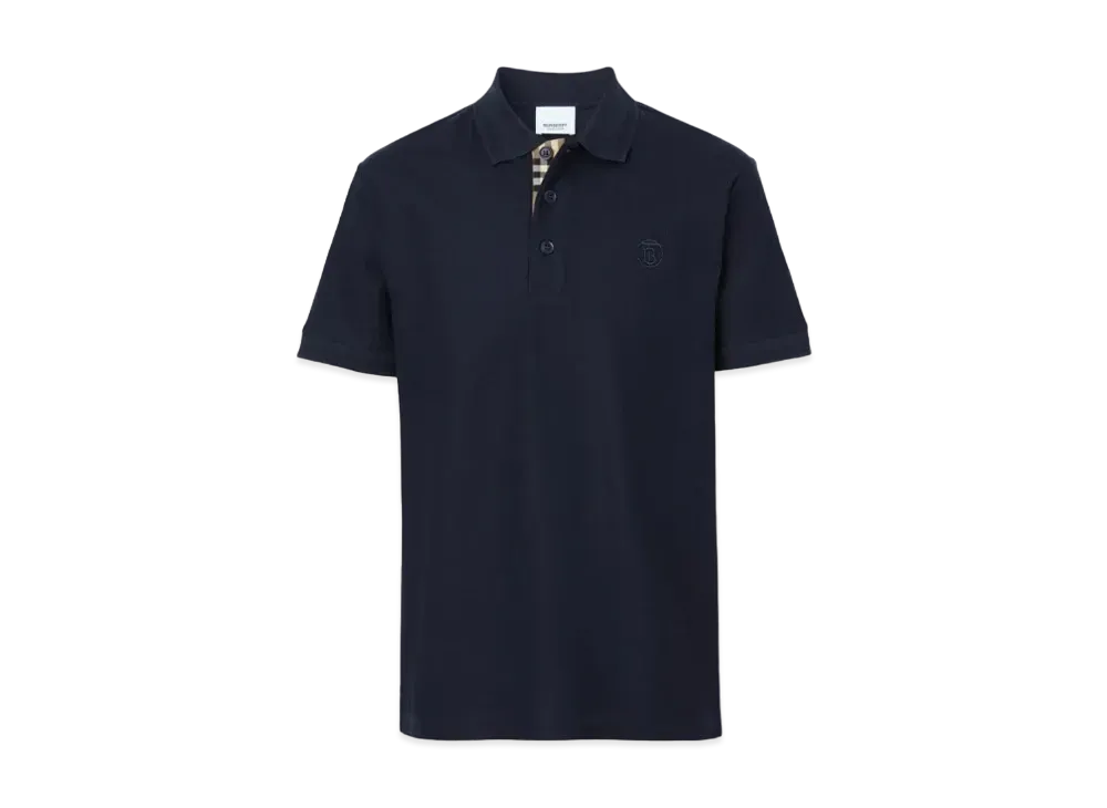 Burberry Men's Monogram Motif Polo Shirt "Coal Blue"