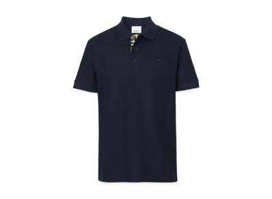Burberry Men's Monogram Motif Polo Shirt "Coal Blue"