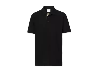 Burberry Men's Cotton Polo Shirt "Black"