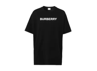 Burberry Men's Logo Print Cotton T-Shirt "Black"