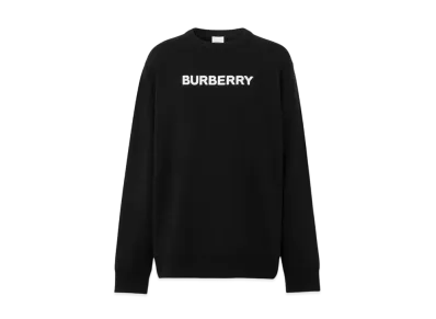 Burberry Men's Logo Print Cotton Sweatshirt Crewnecks "Black"