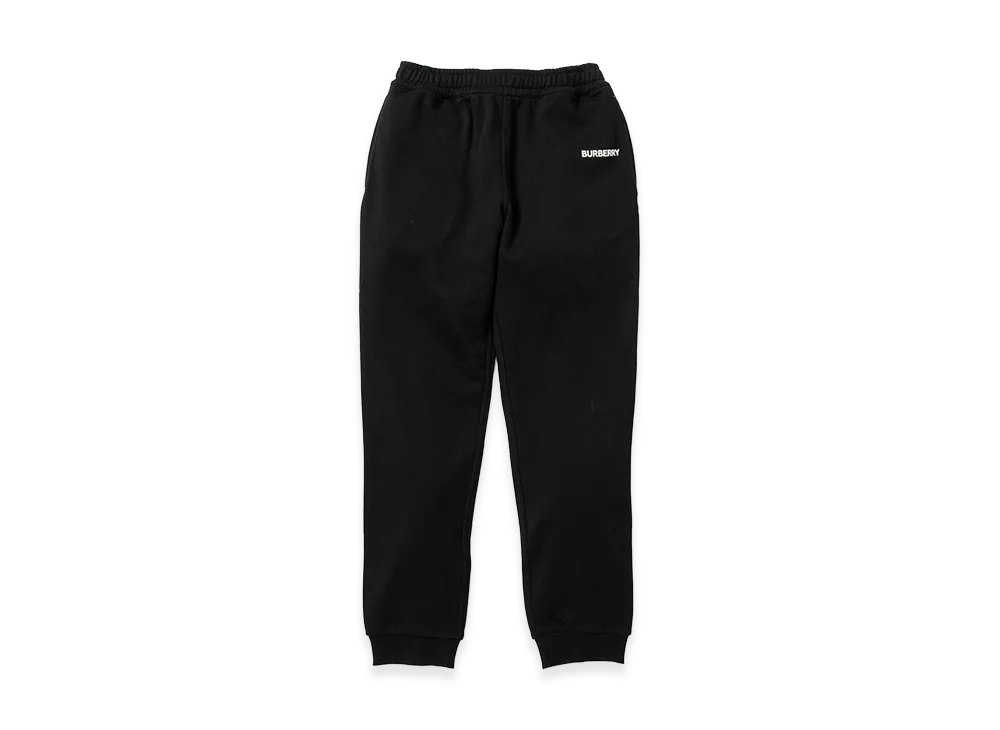 Burberry Logo Print Cotton Jogging Pants "Black"