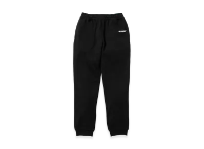 Burberry Logo Print Cotton Jogging Pants "Black"