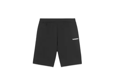 Burberry Men's Logo Print Cotton Shorts "Black"