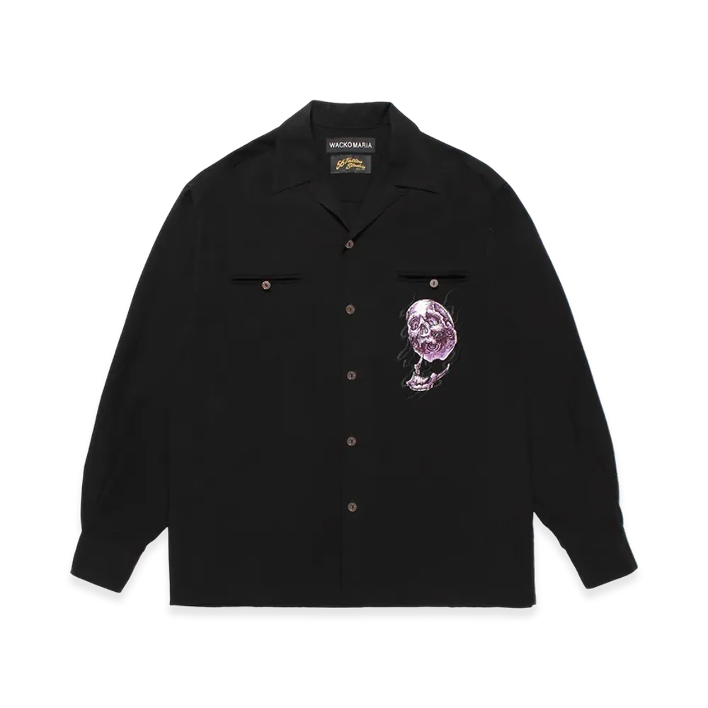 WACKO MARIA x 56 Tattoo Studio/WACKO MARIA 50 'S Open Collar Shirt "Black"