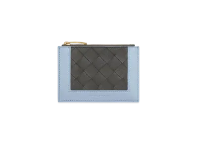 Bottega Veneta Angolo Zipped Card Case "Lunar/Lapilli"
