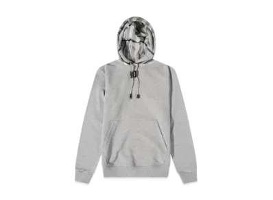 Burberry Men's Samuel Check Hoodie "Pale Grey Melange"