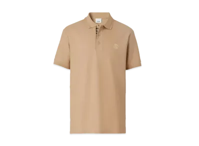 Burberry Men's Monogram Motif Polo Shirt "Soft Fawn"
