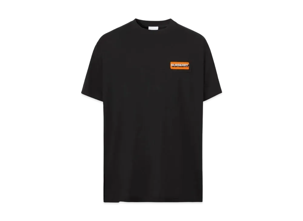 Burberry Men's Logo Applique Oversized T-shirt "Black"
