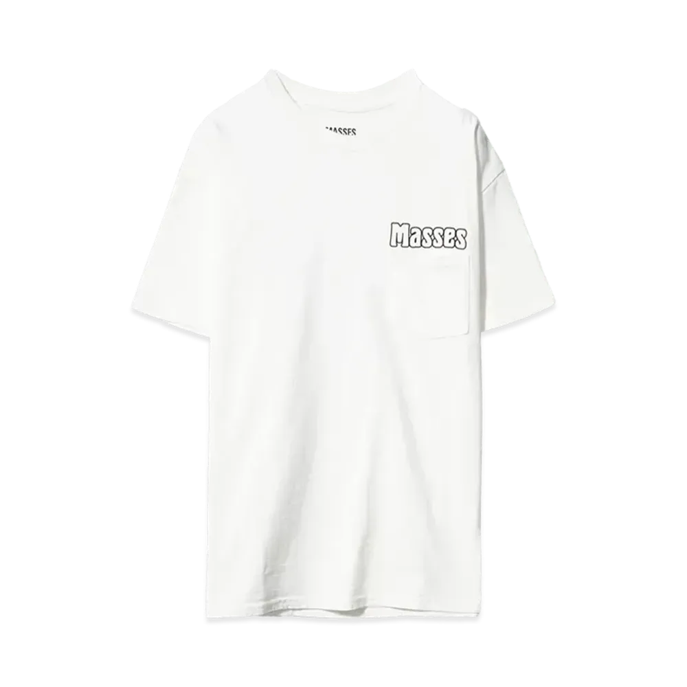 MASSES T-SHIRT SKULL HAT "WHITE"
