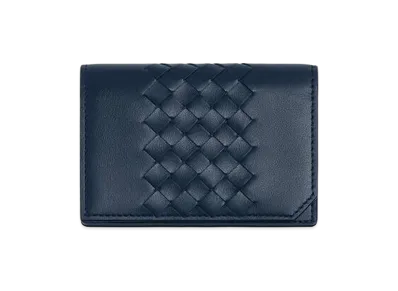 Bottega Veneta Intrecciato Piccolo Business Card Case "Neptune"