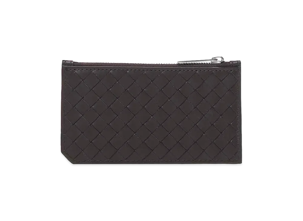 Bottega Veneta Leather Card Holder "Dark Brown"
