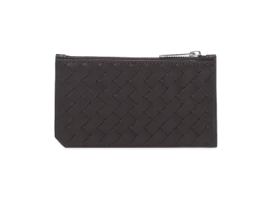 Bottega Veneta Leather Card Holder "Dark Brown"