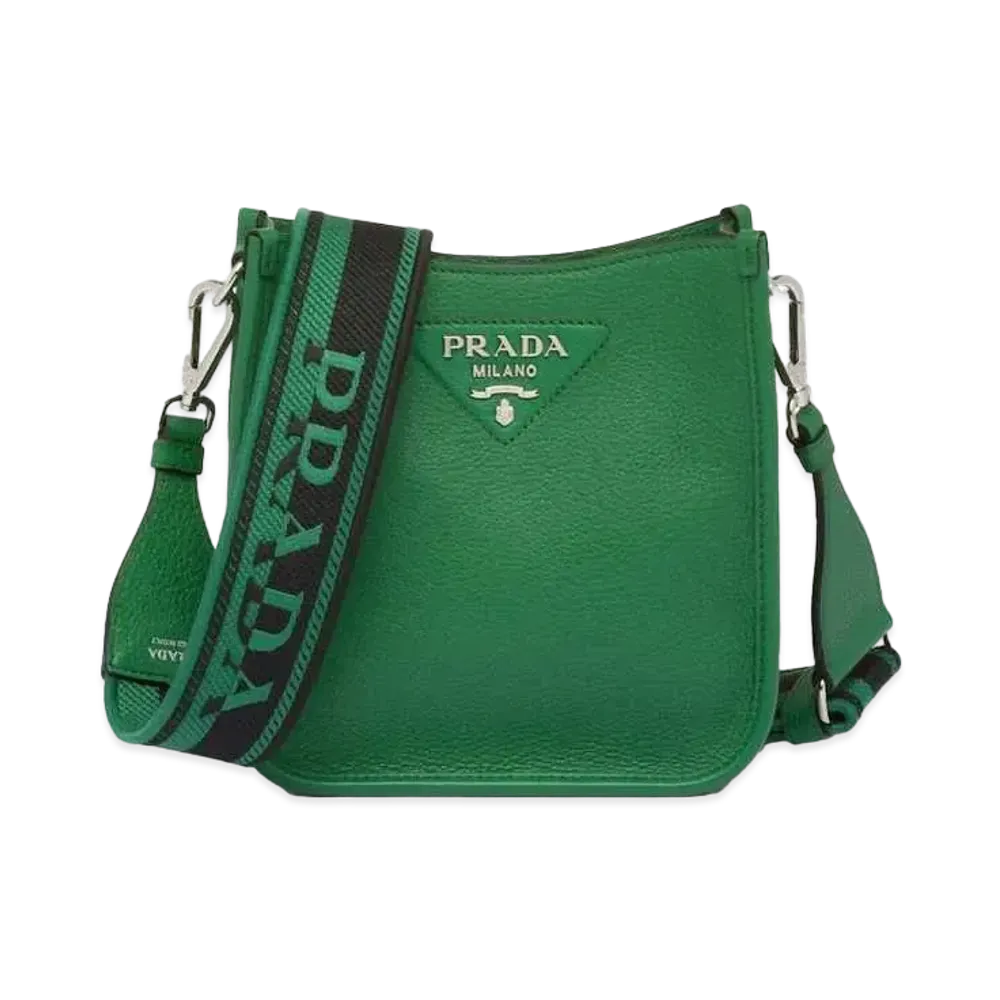 PRADA Leather Mini Shoulder Bag "Green"