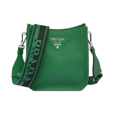 PRADA Leather Mini Shoulder Bag "Green"