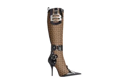 BALENCIAGA Women's Essex 110mm Boot "Beige/Black"