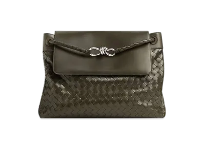 Bottega Veneta Large Andiamo Messenger "Kaki"